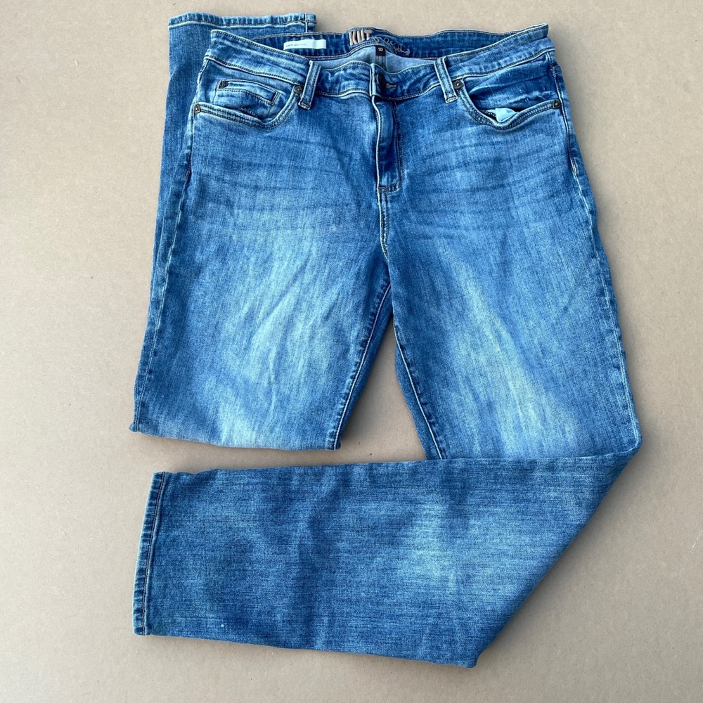 Kut from the Kloth Katy Boyfriend Womens 10 Blue Casual Stretch Jeans KP799MI2R